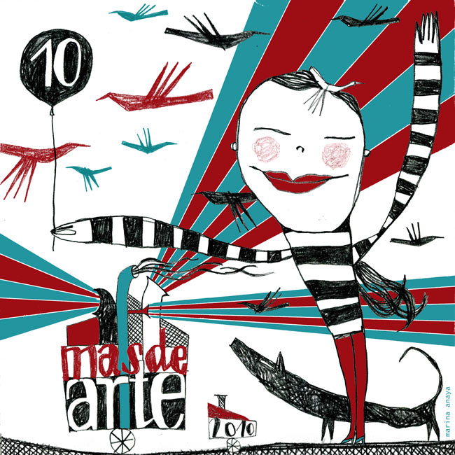 Ilustración para 10º aniversario revista digital "Masdearte"